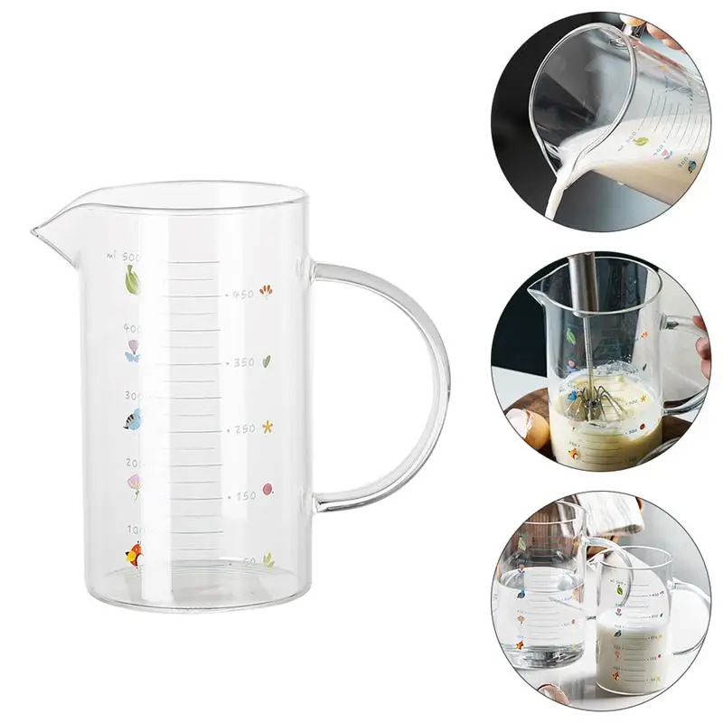 

1pc High Borosilicate Glass Baking Measuring Cup with Scale Kitchen Accessories