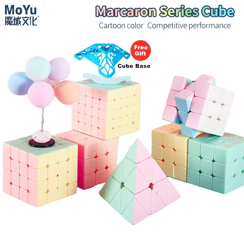 

Newest Macarons 2x2 3x3 4x4 5x5 Pyraminxed Magic Cube 3x3x3 speed cube Stickerless Neo Professional Puzzle Toy For Kids