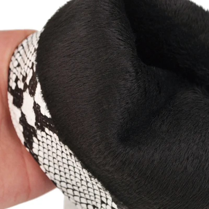 

Winter new Women Knee High Boots Sexy Snakeskin Riding Zip Women Shoes wedges Women Boots Fashion Shoes Female zapatos de mujer