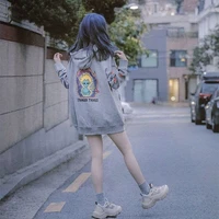ladies pullover with cotton spring and autumn sweater large size loose long sleeved blouse autumn korean thin hooded jacket