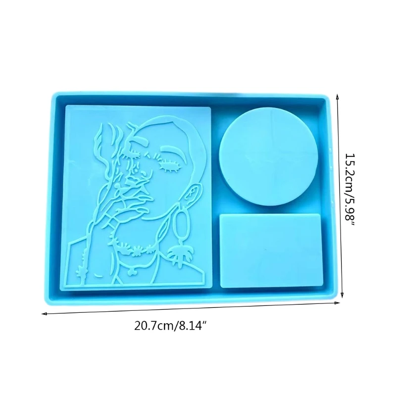 

Smoking Woman Cosmetic Box Tray Mold Silicone Mold Jewelry Epoxy Resin Casting Jewelry Making Resin Diy Craft R2LE
