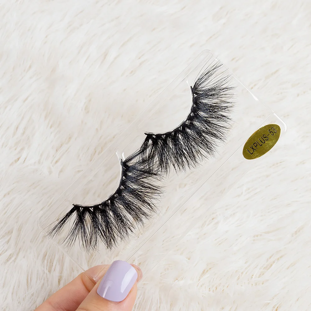 

Lashes 5D Mink Eyelashes 25mm Long Thick False Eyelashes Big Cross Fluffy Soft Lash Cruelty Free Curly Dramatic Lashes