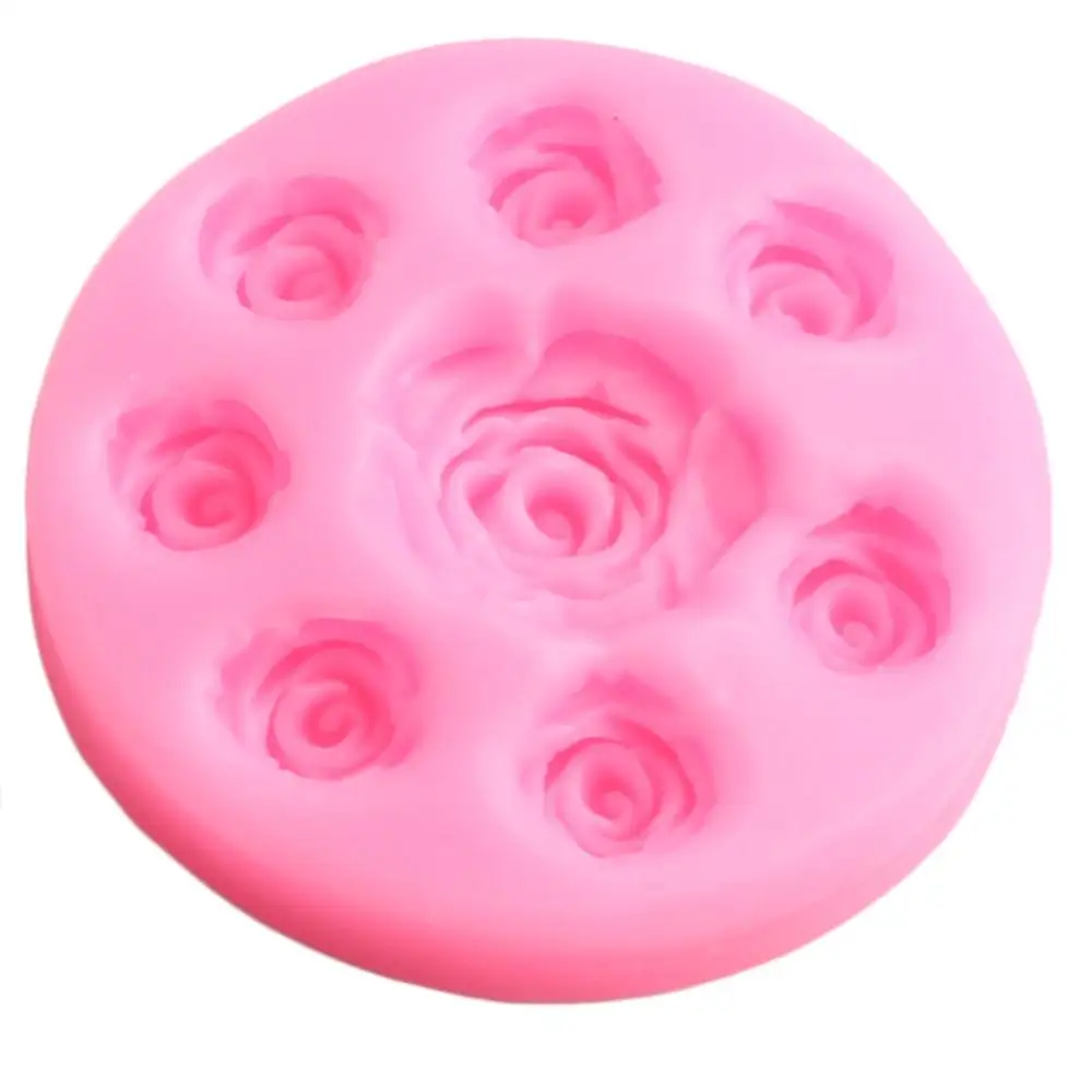 Топпер для выпечки кексов мини-розовый цветок силиконовые формы приготовления
