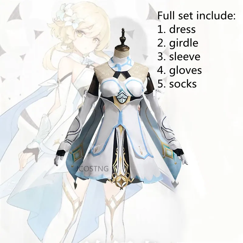 Парик для женщин Game Genshin Impact Барбара кецин хутао полный набор костюм Хэллоуина