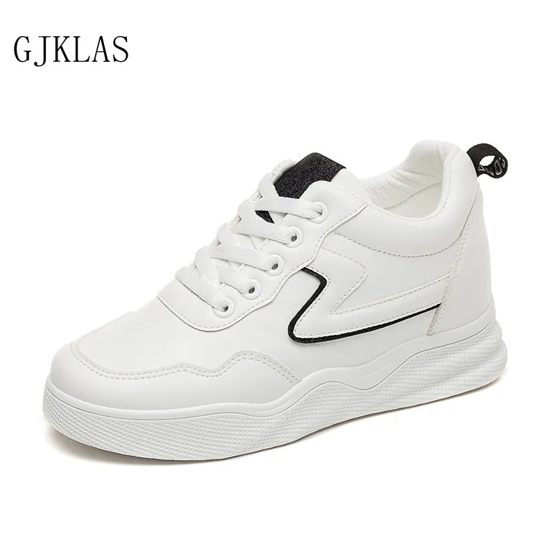 

Platform Sneakers Wedges Shoes for Women Fashion White Leather Casual Shoes Woman Chunky Sport Shoes Women Platforms Sneaker