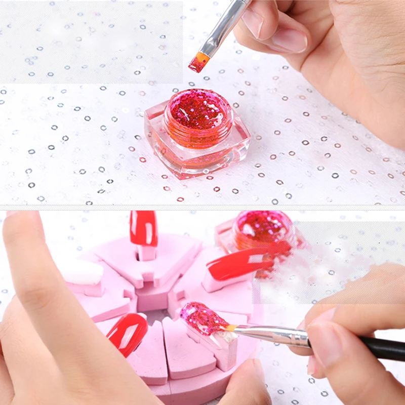 Одиночная Кисть для ногтей белая розовая черная акриловая искусственная