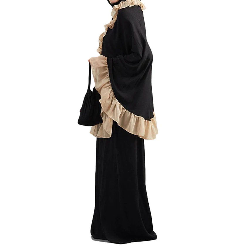 Islamic Outfit Woman New Model Fashion Abaya In Dubai Muslim Dresses Long Sleeve Maxi Islamic Clothing Müslüman Setleri LSM275