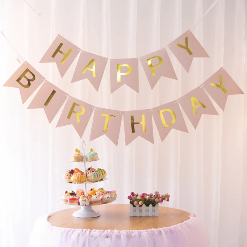 Первый день рождения баннеры Baby Shower с 1 Днем Рождения Баннеры буквами подвесные