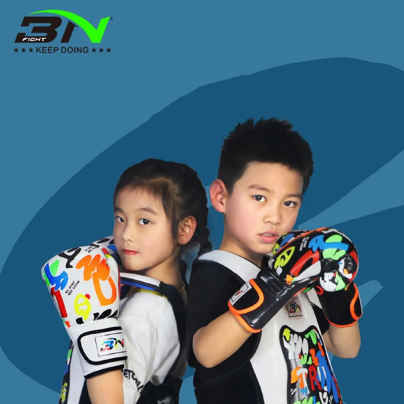 BN граффити Детский 6 строительный кикбоксинг Дети ПУ тхэквондо Каратэ Удар милые