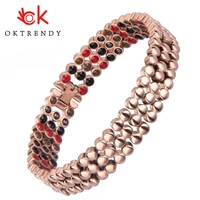luxury stainless steel male armband bracelet energy germanium magnetic bracelets for men arthritis chain link bracelet wholesale