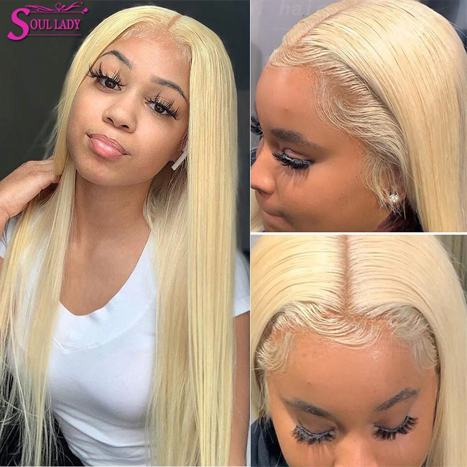 

Bone Straight Human Hair Wig 613 Lace Front Wig T Part HD Transparent Lace Frontal Wig 4x4 HD Lace Closure Wigs For Black Women