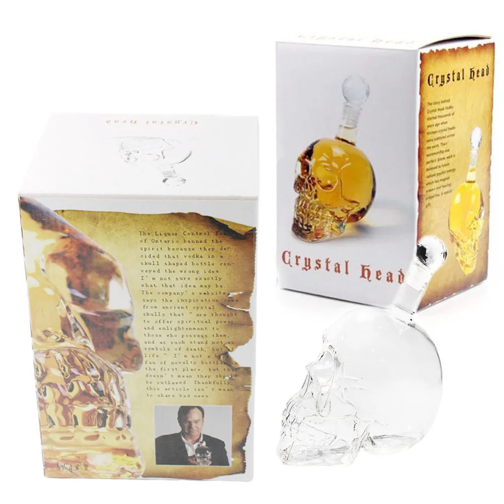 Креативный Готический мл бутылка для водки вина 125 350 550 1000 бутылки в виде черепа