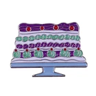 Эмалированная брошь для лацканов Тетя Петуния пудинг многослойная брошь с изображением крема торта декорированная брошь с изображением десерта блестящая брошь для любителей сладостей