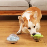 dog food dispensing toy interactive safe detachable easy to clean and durable dog puzzle feeder ufo shaped dog treat ball f