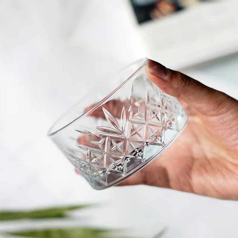 225 мл рельеф с узором &quotромбиками&quot Стекло мисочка маленькая ведро фруктов