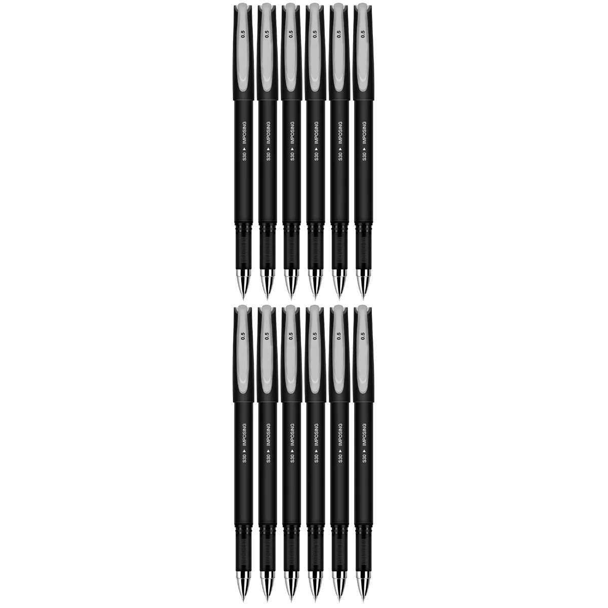 

12 pcs 0.5mm Black Ink Carbon Pen Business School Office Work Pen