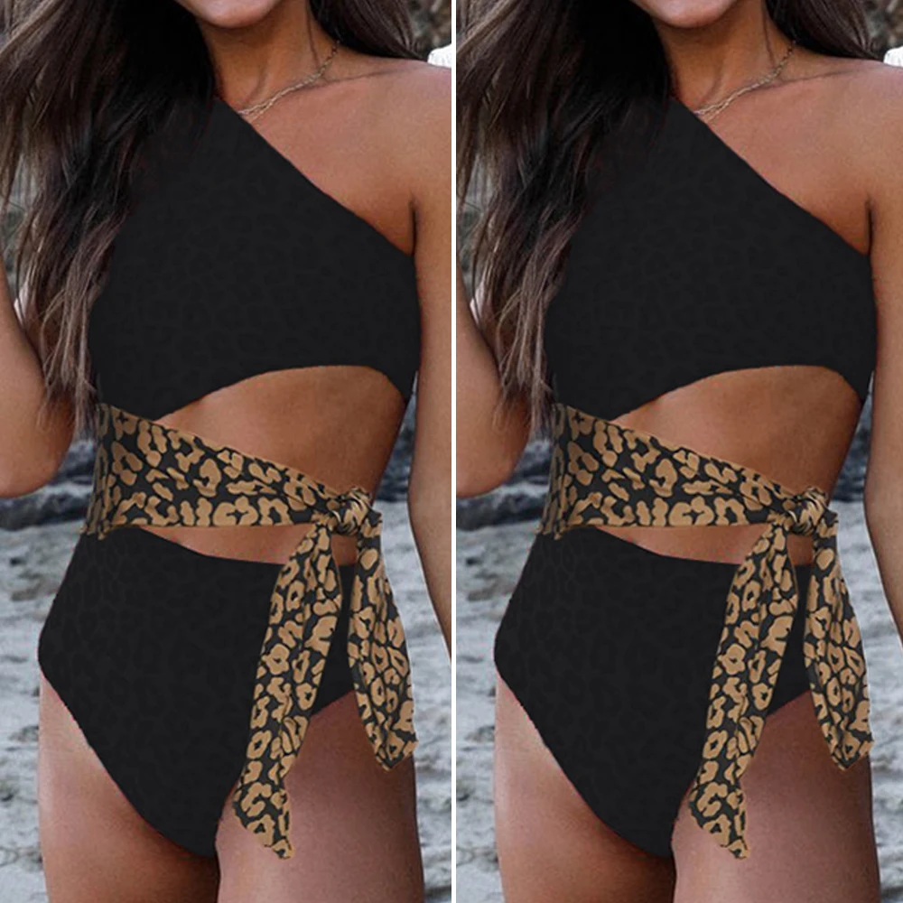 

Sexy One Piece Swimsuit Monokini Women Swimwear Belt High Cut Brazilian Bikini Bathing Female Summer Beachwear