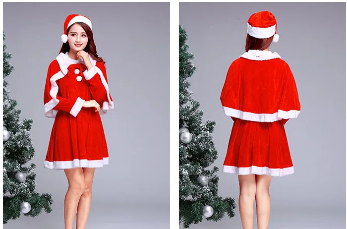 Нарядный костюм для детей Детский новогодний рождественские костюмы Санта