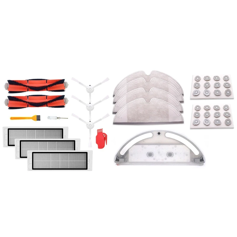 

2Pc Main Brush+3Pcs HEPA Filter For Xiaomi Mi Robot & 1Set Water Tank+Mop Cloths+Filter Sets For Xiaomi Roborock S50 S51