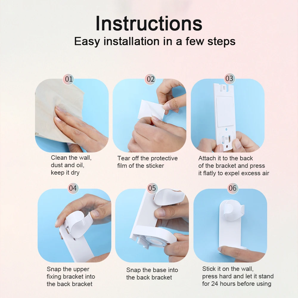 Электрическая настенная подставка для зубных щеток-установленный Не