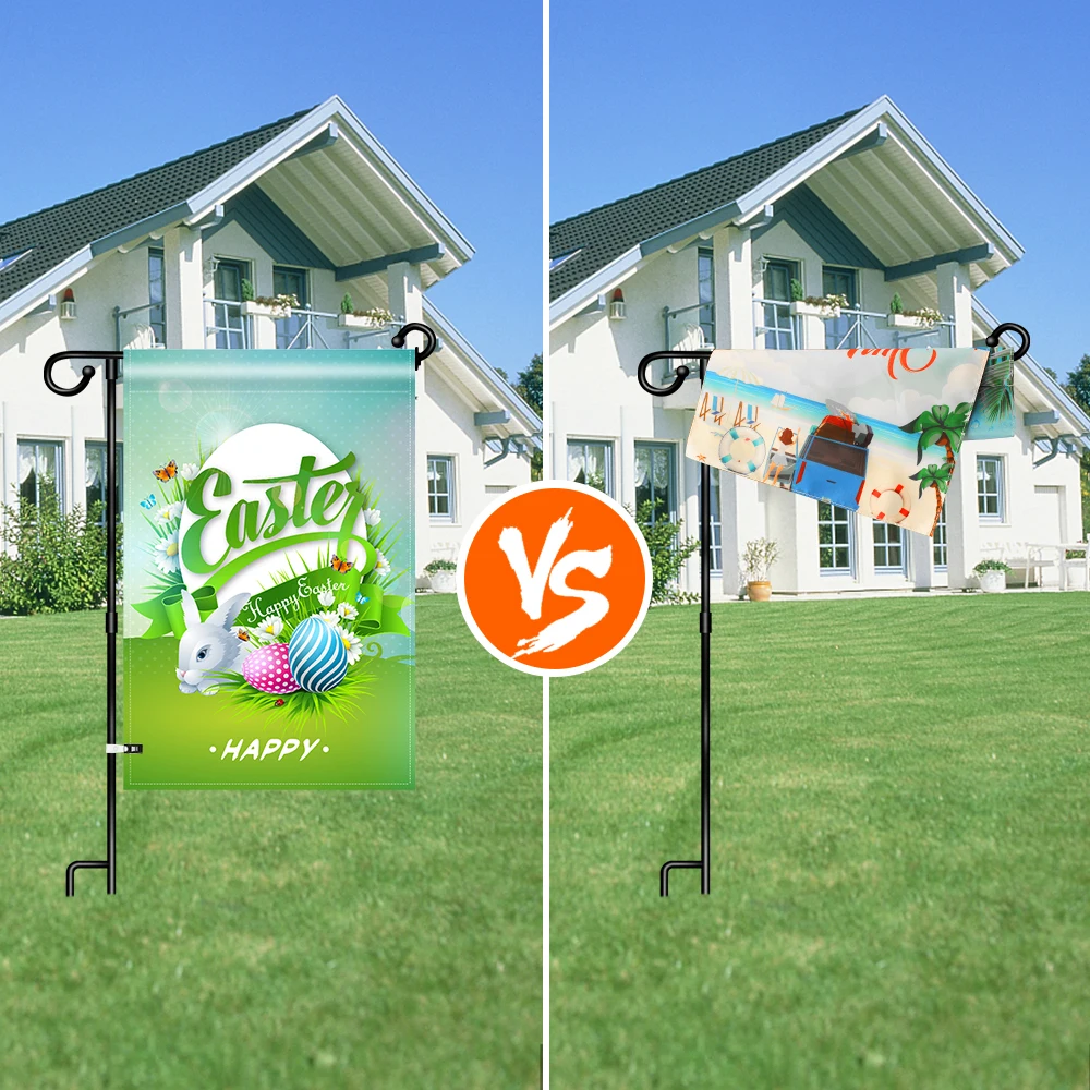 

Garden Flag Accessories 5 Pairs Rubber Plugs and Windproof Clips Windproof and Fall Prevention Ensure the Ductility of the Flag