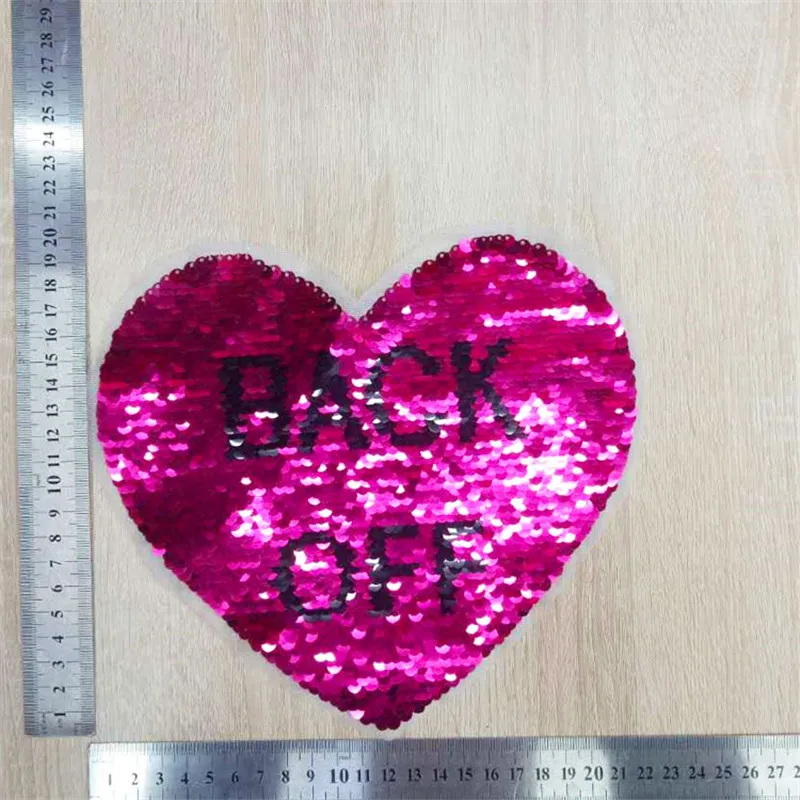 1 шт. красные двусторонние блестки в форме сердца нашивка для одежды рукоделие