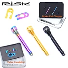 2шт Зажимы для тормозных колодок MTB велосипед M4x26.5 титановый фиксирующий штифт с стопорным болтом для резьбовой гидравлической дисковой тормозной колодки