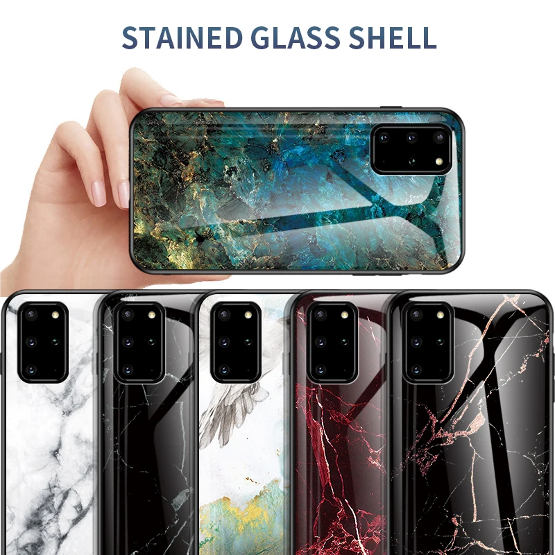 Чехол для телефона Samsung Galaxy S20 Ultra Plus чехол A51 A71 A50 A50s A30s A70 мраморный из закаленного