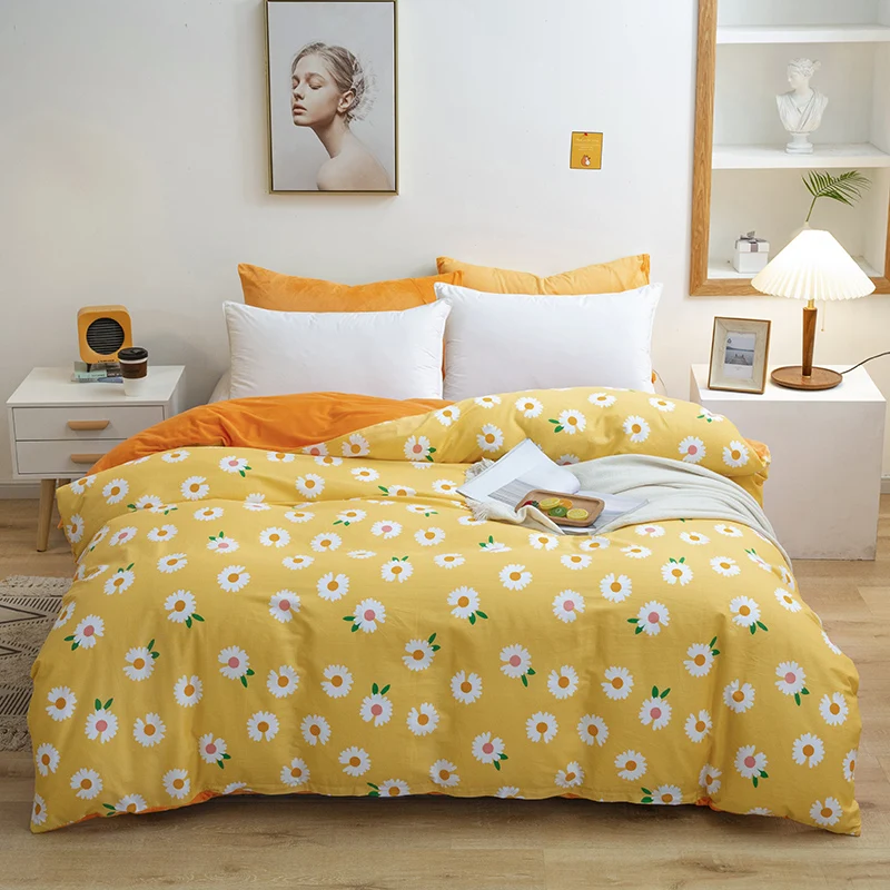 Односпальный бархатный комбинезон с маргаритками 100% хлопок и хрустальный бархат