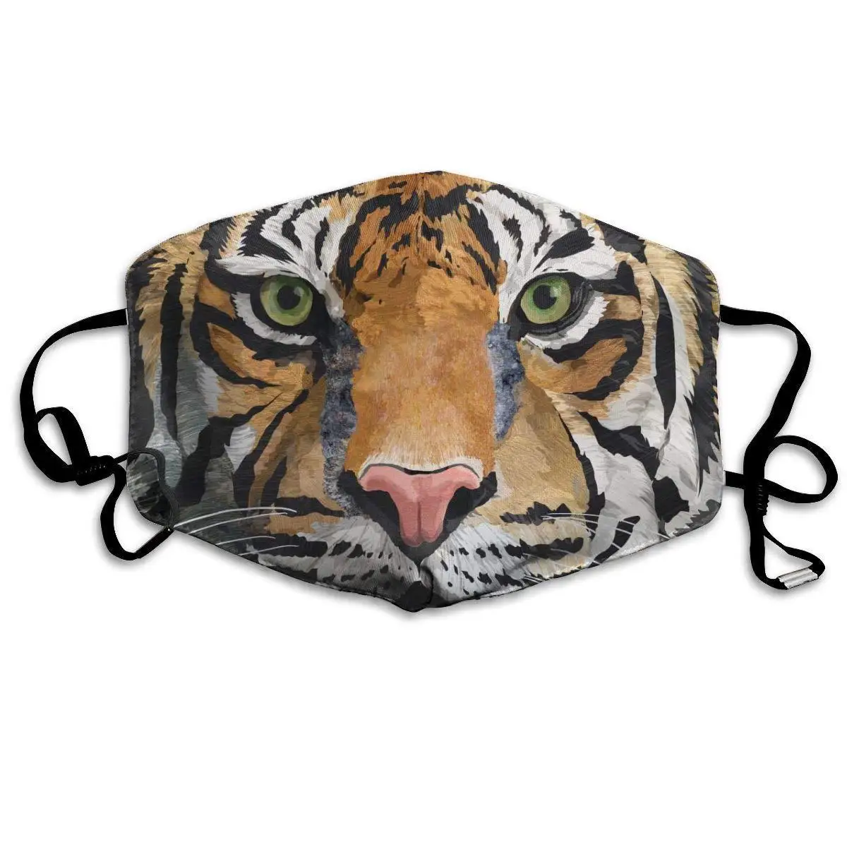 

Aesthetic Tiger Face Pattern Printed Mouth Covering Washable Reusable Fabric Face Mask with Filter