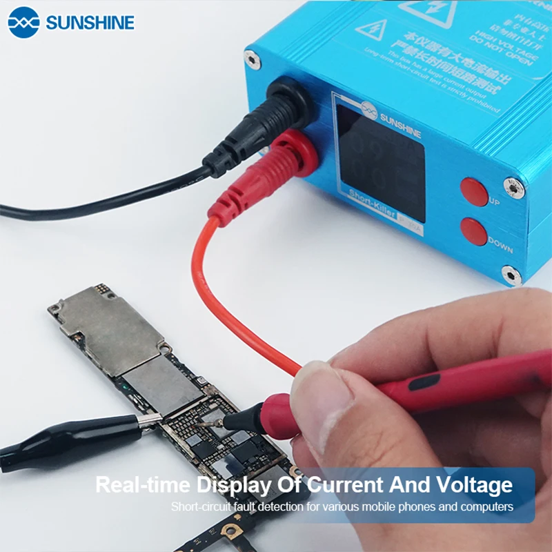 SUNSHINE P-20A/P-30A Обнаружение короткого замыкания для различных мобильных телефонов и компьютеров