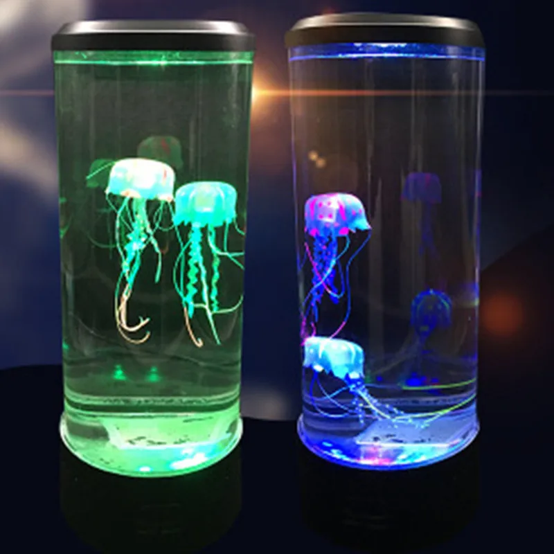 

Креативный светодиодный Ночной светильник, большая лампа из медузы, меняющая цвет из ПВХ, домашнее украшение, ночсветильник из Медузы