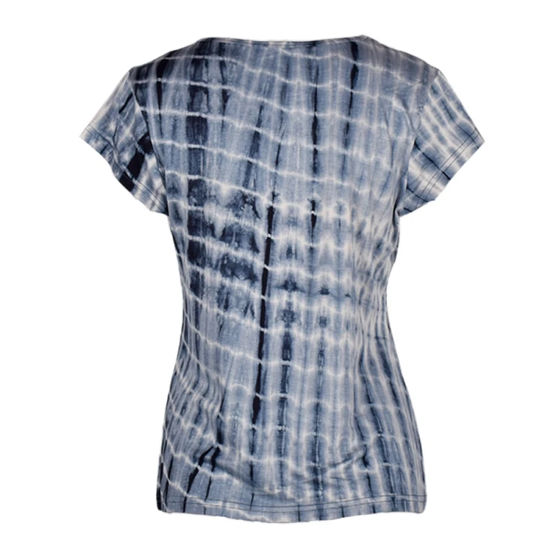 

Women Tie Dye Oversize Tee Shirt Summer Short Sleeve T-shirts Femme Letter Print Loose O-neck Tops