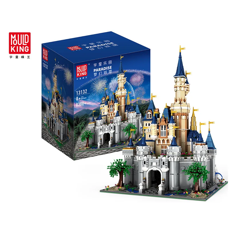

Mould King High-Tech 13132 Modular Street View Dream Castle Paradise Fairy Princess Girl Assembling Toy Blocks Tightly Assembled