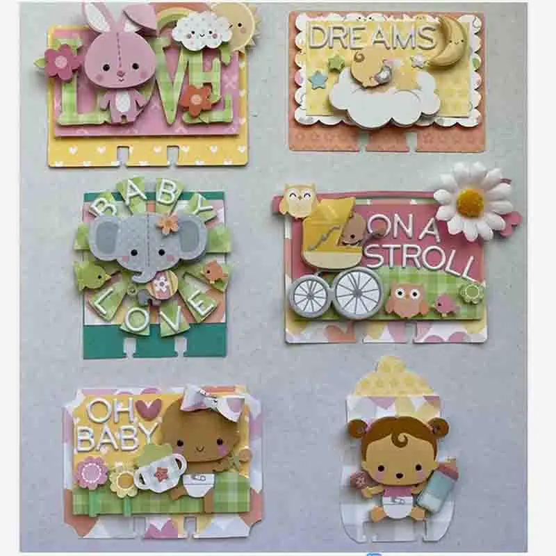 Платье для маленьких и коляска металлический Трафаретный вырубной штамп штампы