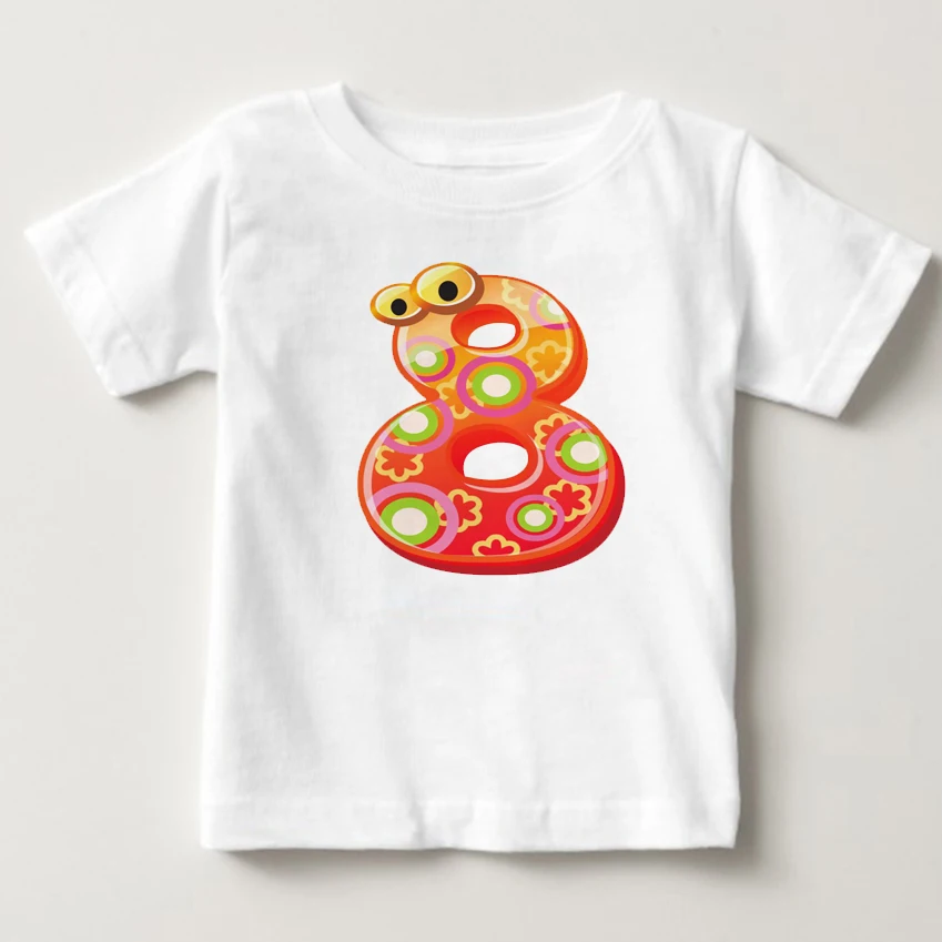 

Hot Print Cartoon Digital T T-shirt Boys And Girls Lovely Summer Coat Baby Love Short Sleeved Dress