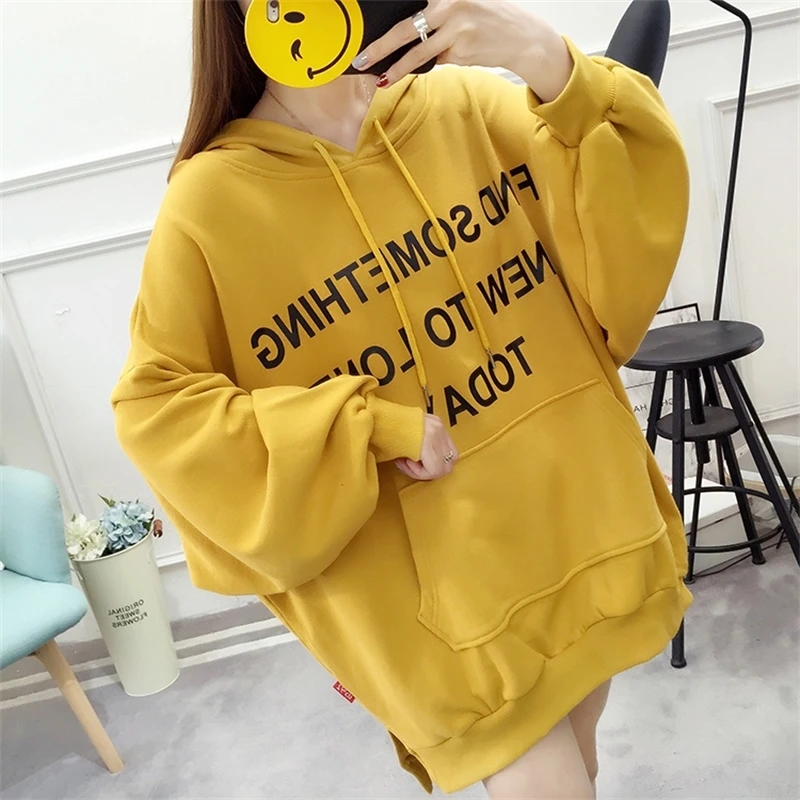 

Autumn New Style Fat Mm200 Jin plus Size Loose-Fitting Belly-Covering Hooded Long Sleeve Sweater Women's Thin Large Top Coat