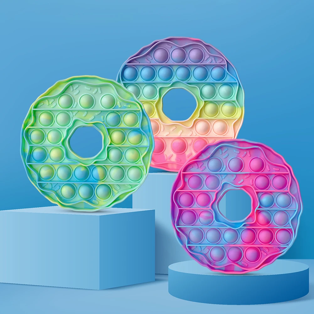 

Силиконовый пончик с пузырьками, сенсорная игрушка, антистресс, расслабляющие детские игрушки, снятие стресса, игрушка для детской игры
