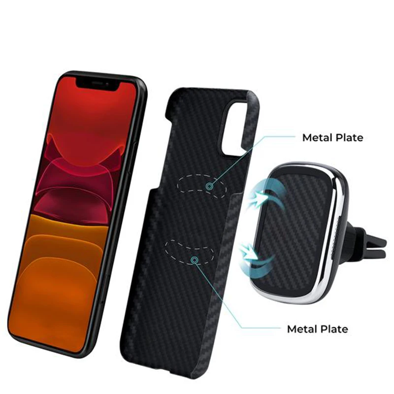 Роскошный чехол из настоящего углеродного волокна для телефона iPhone 11 Pro Max
