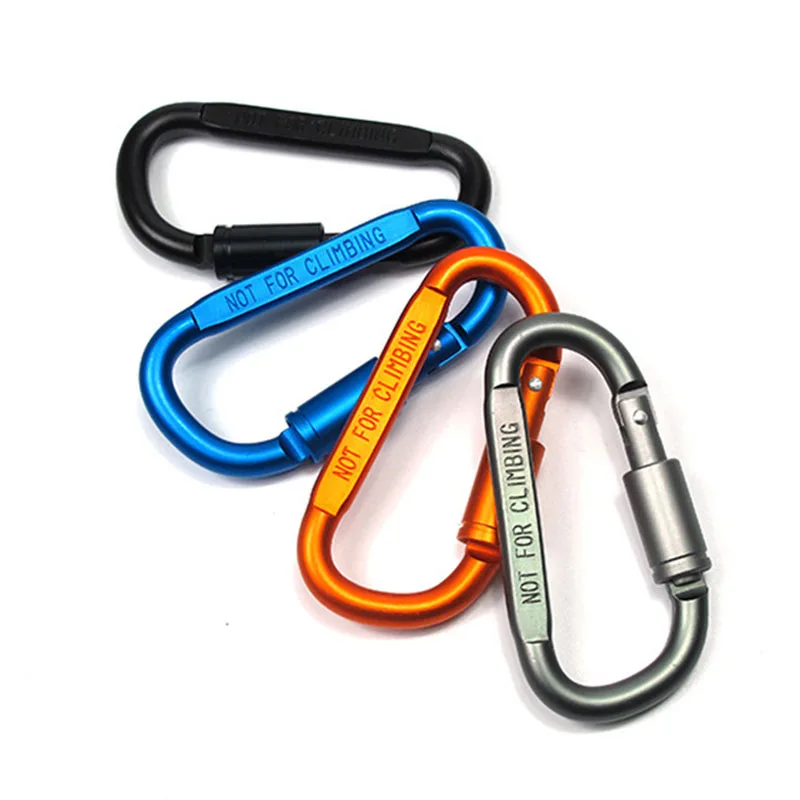 1 шт. алюминиевый сплав d-кольцо замок карабин клип брелок на веревке спасательный