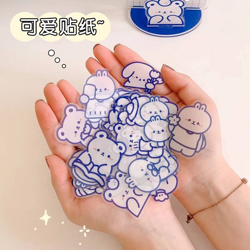 

Art Blue Japanese Cute Sticker Pack Cartoon Pattern Handbook Sticker Girl Heart Handbook Material Decoration Sticker