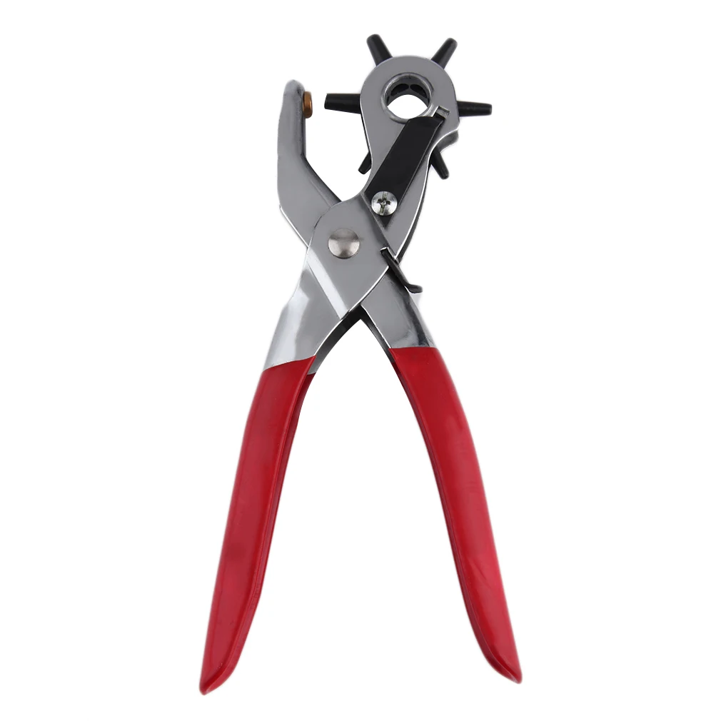 

Hot Practical Multi-function Portable Puncher Carbon Steel & PVC Belt Hole Puncher Belt Punching Pliers Leathercraft Punching