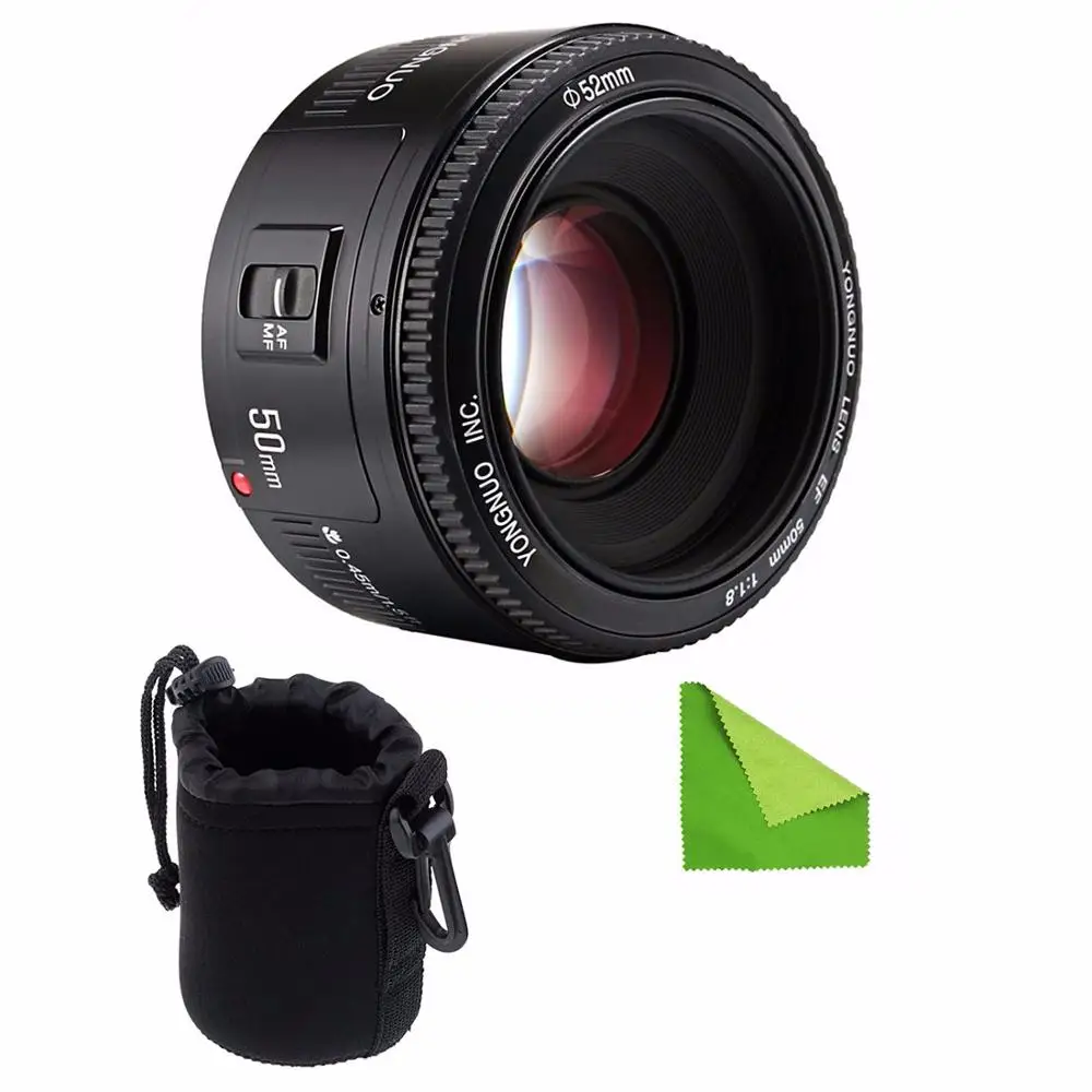 YONGNUO YN50mm YN50 F1.8 объектив камеры EF 50 мм AF MF диафрагма для Canon EOS Rebel T6 700D 750D 5D 6D Mark II IV 10D