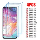 4 шт., прозрачное закаленное стекло для Samsung A51, A52, A71, A72, A12, A21S, Защитное стекло для Samsung A10, A20, A30, A40, A50, A70