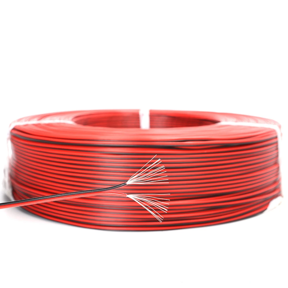 2 контактный Электрический провод 26AWG красный черный медный кабель из луженой