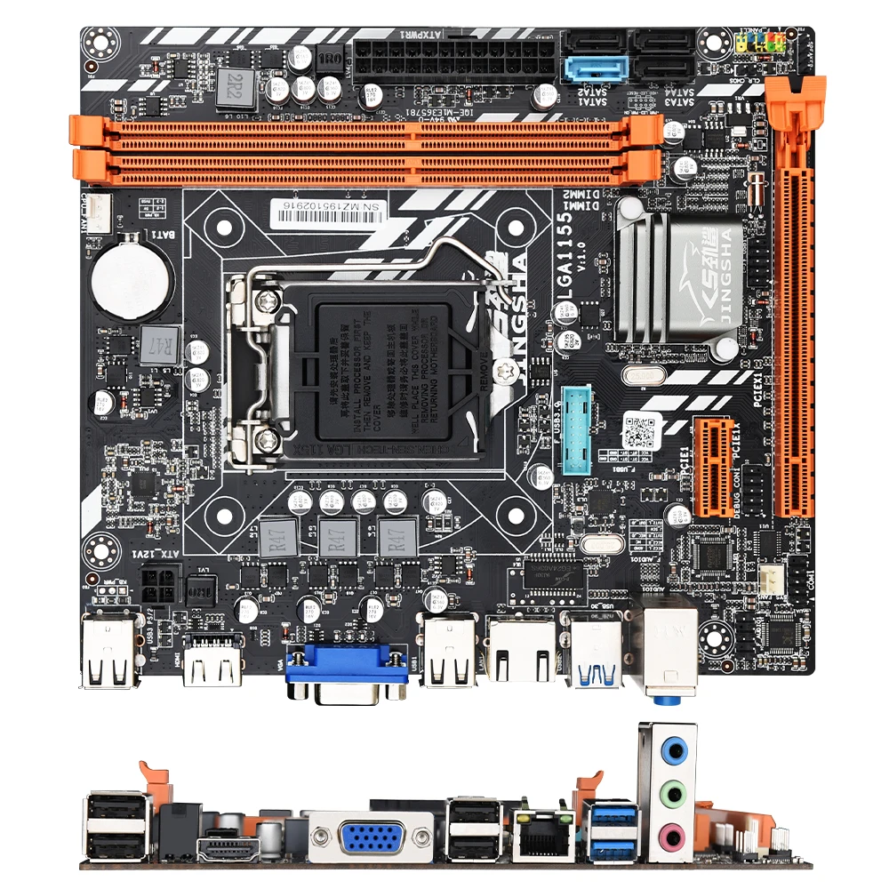 

JINGSHA B75M Motherboard For Intel LGA 1155 i3 i5 i7 E3 DDR3 1333/1600MHz 16GB SATA3.0 USB3.0 PCI-E VGA HDMI GAME LGA1155