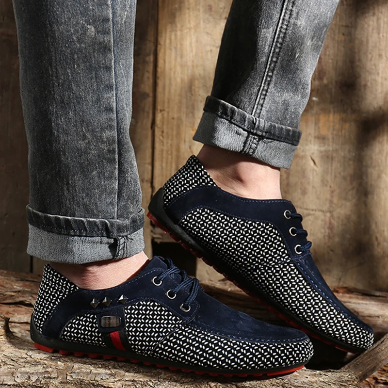 

Spring Men Shoes Breathable Lace up Casual Shoes Men Light Soft Comfortable Fashion Male Big Size 39-46 Walking Mans Footwear