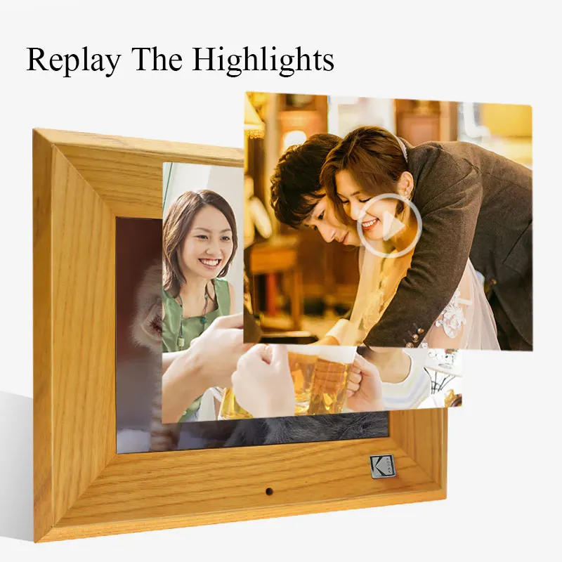 Цифровой фотоальбом KODAK 8 дюймов с высоким разрешением MP3 MP4 Movie Player будильник