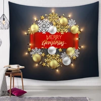 christmas tapestry black christmas tree warm feeling beautiful home decoration polyester thin christmas wall hanging cloth