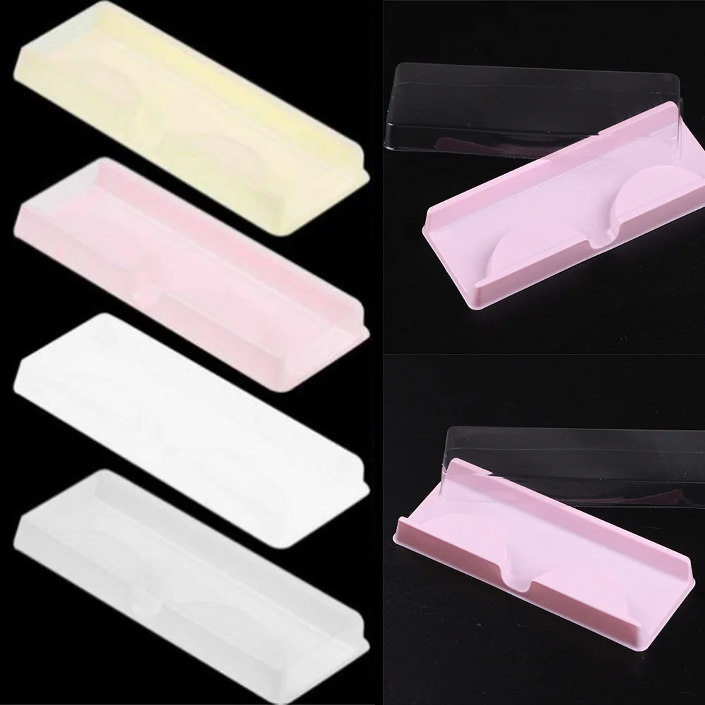 

10pcs/lot False Eyelash Storage Packing Box Eyelash Boxes Transparent Lid Trays Empty Lash Case Reuseable Plastic Lash Storage